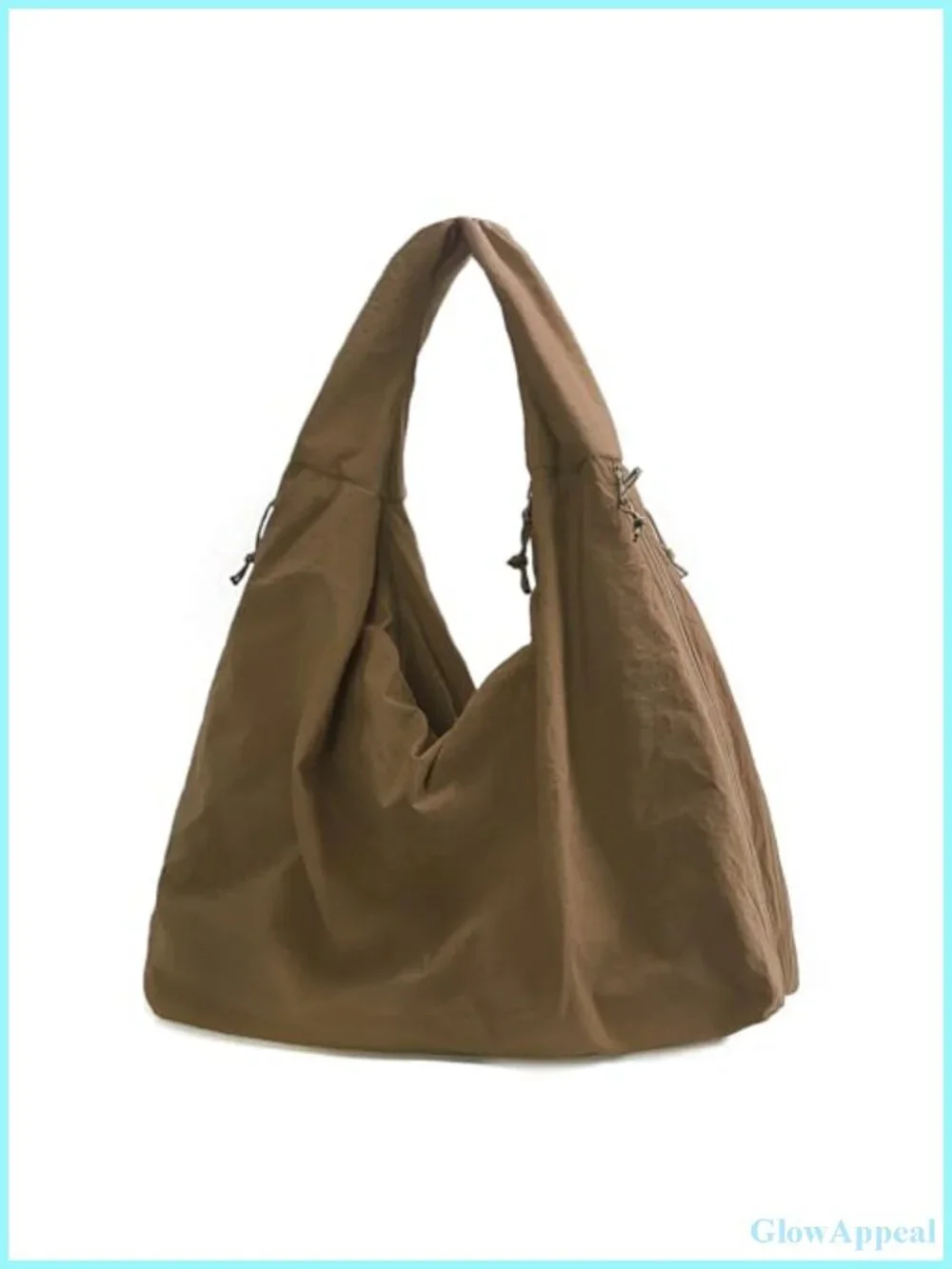 Large Nylon Hobo Bag Crescent Shoulder Tote Casual Shopper Handbag
